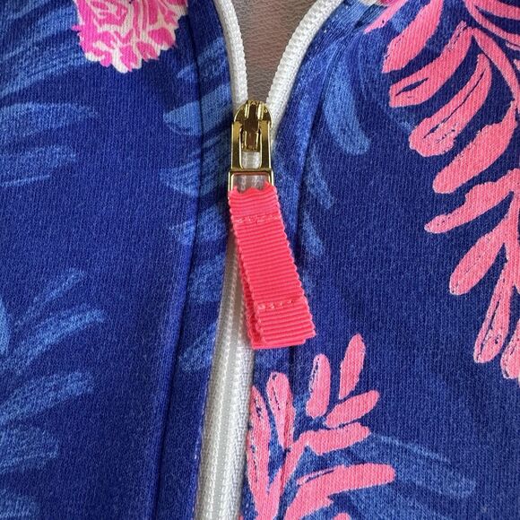 Lilly Pulitzer UPF 50+ Skipper Popover Royal Purple Dazzle Size XL Girls - Picture 5 of 8